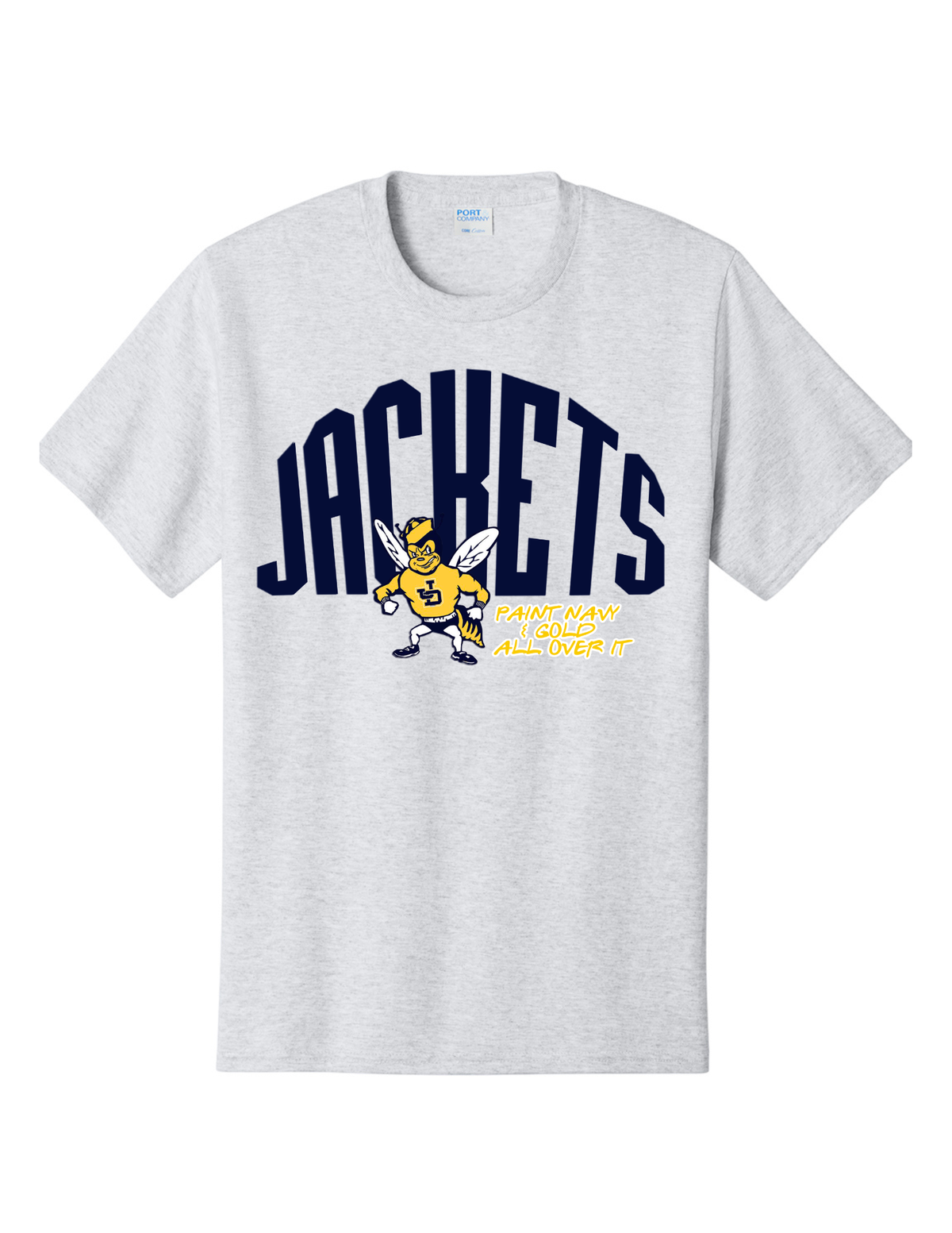 Paint Navy & Gold All Over It Tee